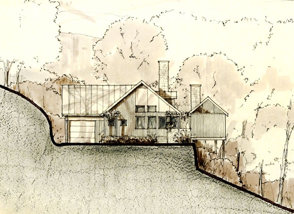 Architectural exterior drawing