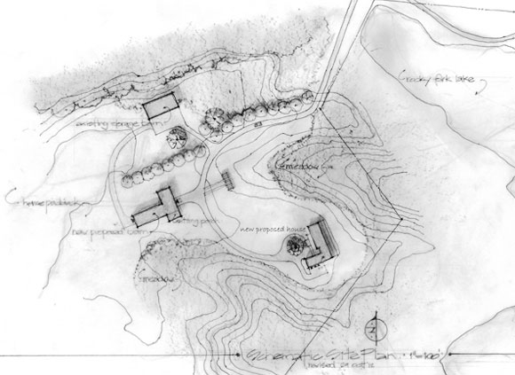 Aerial architectural sketch by Kepes Architecture